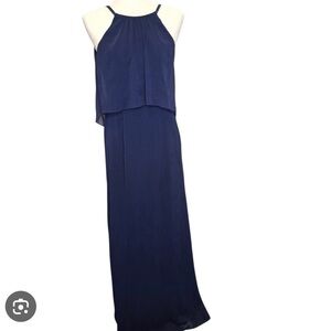 Chic Navy Blue Maxi Dress